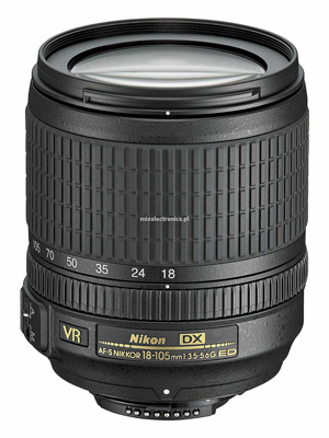 Nikon AF-S DX NIKKOR 18-105mm ｜O810 Nikon NIKKOR AF-S DX 18-105 mm f/3.5-5.6 VR ED - Obiektywy - Sklep